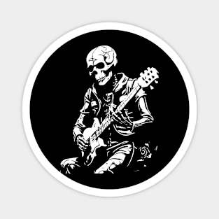 skeleton plays rock guitar Magnet